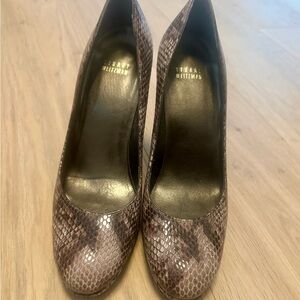 Stuart Weitzman Snakeskin Patterned Heels